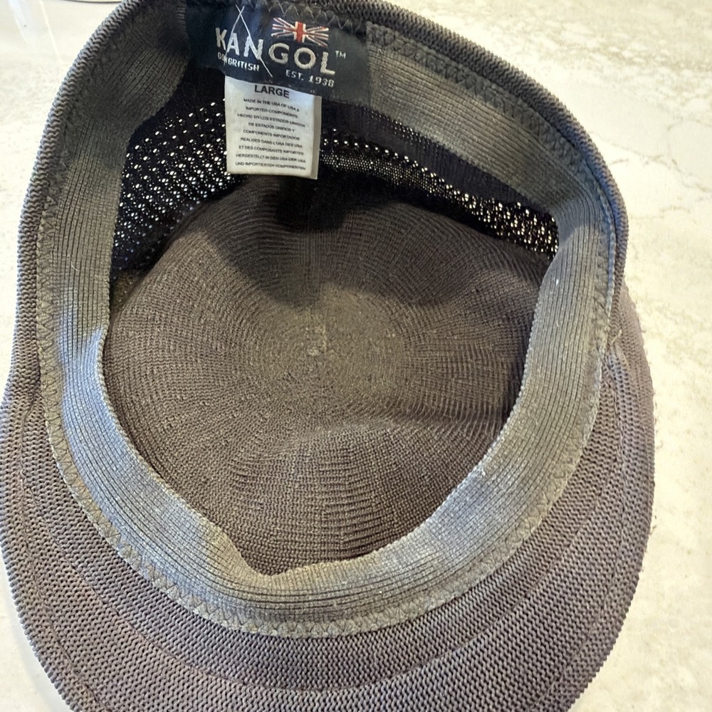 Kangol Unisex Tropic 504 Ventair Flat Cap, Gray Size Large Pre owned - Picture 9 of 12